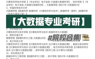 大数据专业考研科目，大数据专业研究生考试科目
