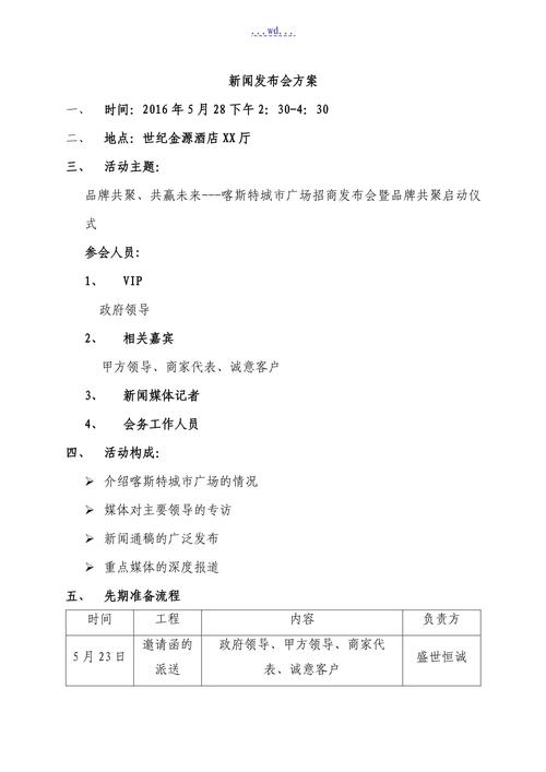 新闻发布会策划方案(新闻发布会策划书和实施方案)-第3张图片-华田资讯 新闻发布会策划方案(新闻发布会策划书和实施方案)-第3张图片-华田资讯